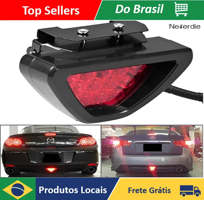 Luz de Freio Strobo Universal LED | Alerta Anti-Colisão