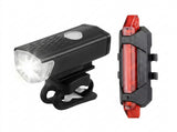Kit Farol e Lanterna Traseira LED para Bicicleta | Recarregável e À Prova D'água