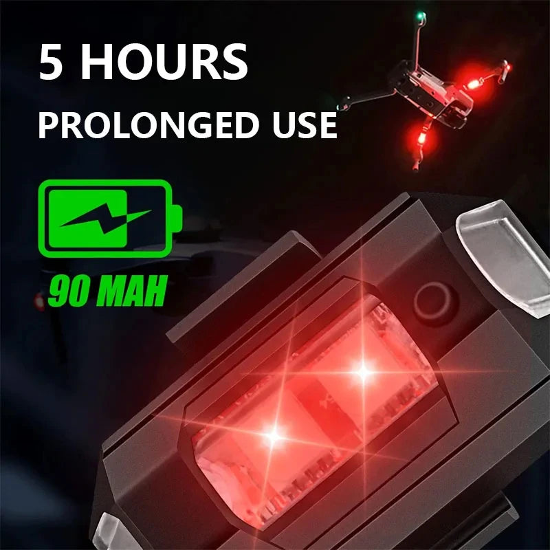 Sinalizador Strobo Anti-Colisão Universal: Recarregável USB