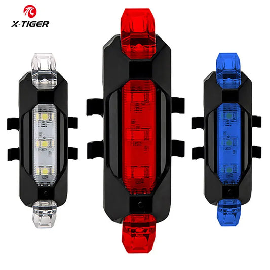 Lanterna Traseira de Alerta X-TIGER: Iluminação LED Recarregável
