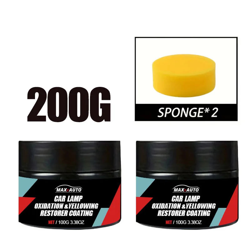 Car Headlight Restoration Polishing Kit - Auto Scratch Remover Headlamp Yellowed & Oxidation Cleaner Repair Paste for Headlight
