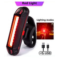 Bike Rear Tail Light USB Rechargeable Red Blue LED Bright Taillight Fit On Any Bicycle/Helmet Easy To Install For Cycling Safety
