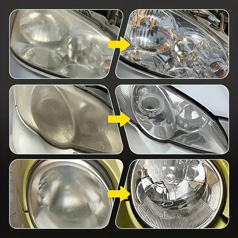 Car Headlight Restoration Polishing Kit - Auto Scratch Remover Headlamp Yellowed & Oxidation Cleaner Repair Paste for Headlight