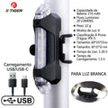 Lanterna Traseira de Alerta X-TIGER: Iluminação LED Recarregável