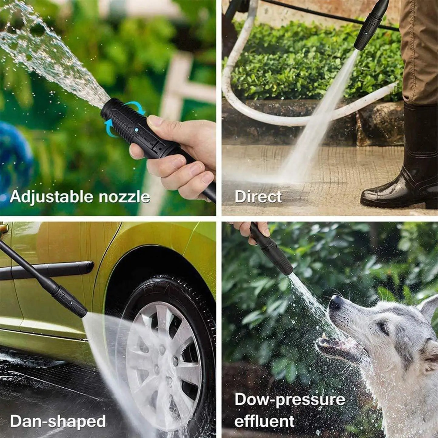 Pressure Washer Wand For Garden Hose With Non-Slip Handle Heavy Duty Long Rod Power Hose Nozzle High Pressure For Car Washing