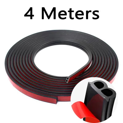 Car Door Seal Strips Sticker Weatherstrip Rubber B Shape Door Seals Sound Insulation Auto Door Sealant Automobiles Accessories