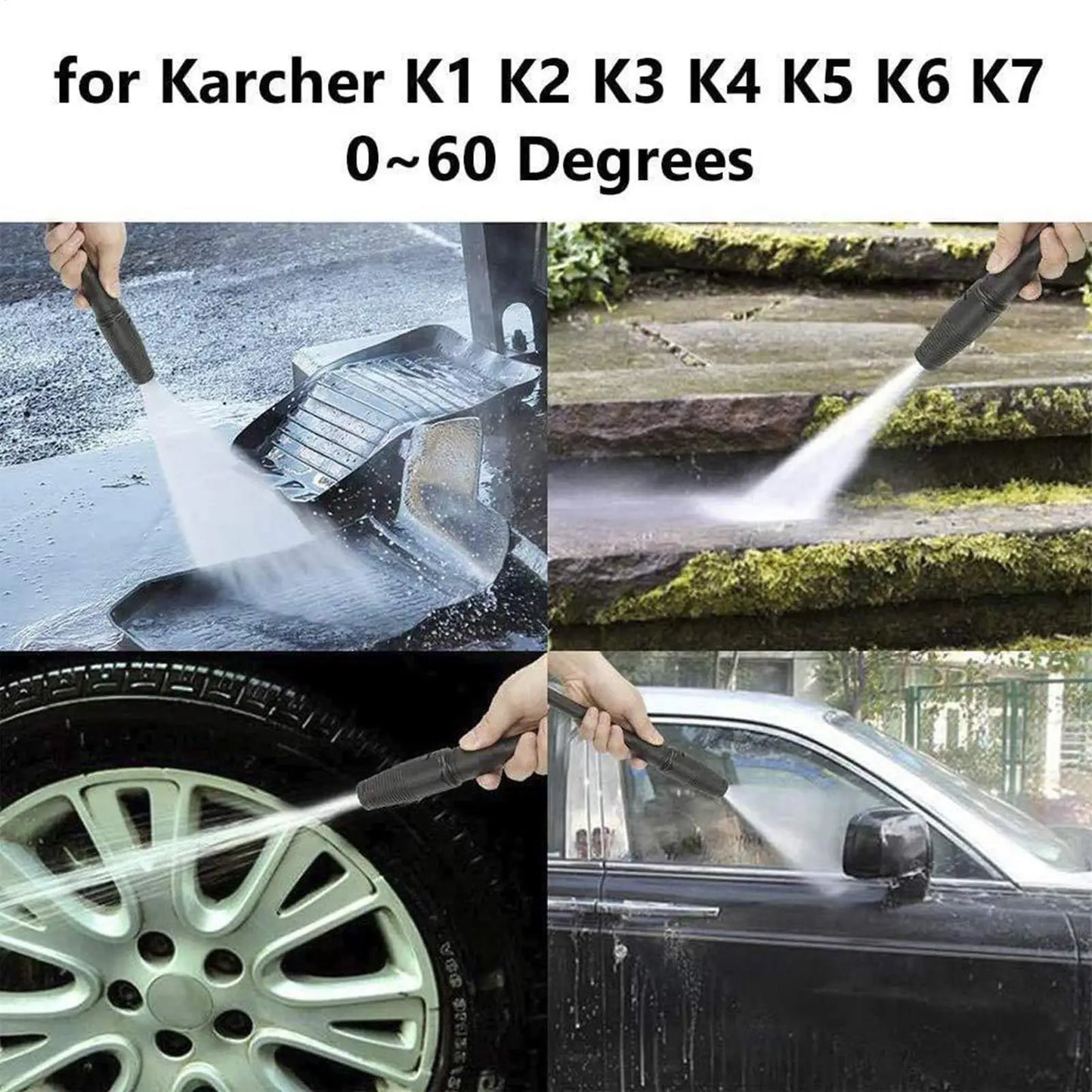 Pressure Washer Wand For Garden Hose With Non-Slip Handle Heavy Duty Long Rod Power Hose Nozzle High Pressure For Car Washing